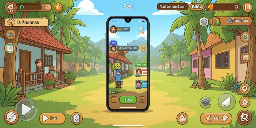 Fitur multiplayer yang memungkinkan bermain bersama teman.